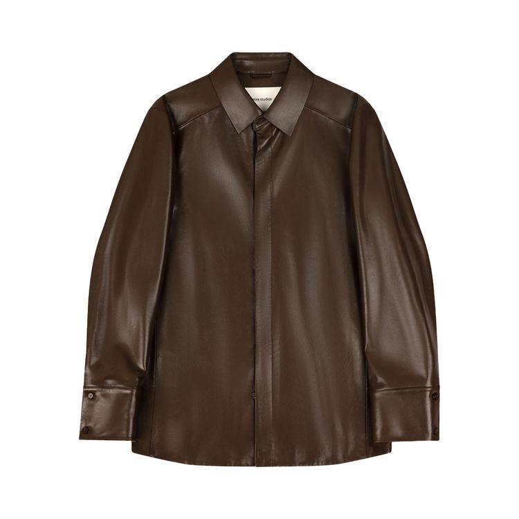 

Рубашка Entire Studios Legacy Leather Shirt 'Pecan', коричневый