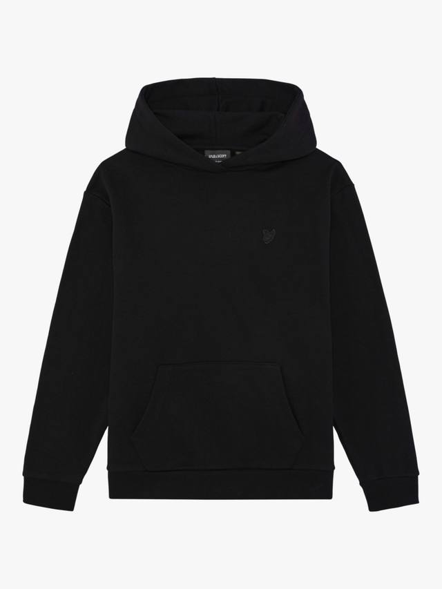 

Детская утеплённая хлопковая толстовка с капюшоном Lyle & Scott, Black