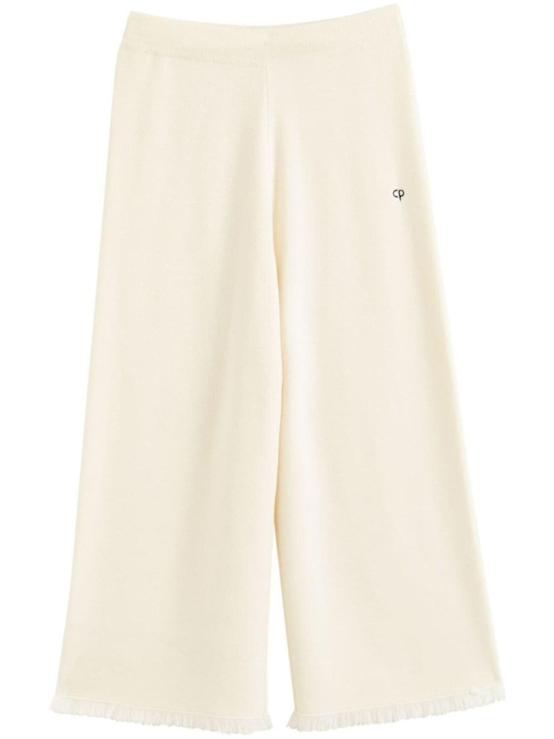 

Chinti & Parker брюки широкого кроя с бахромой, серый