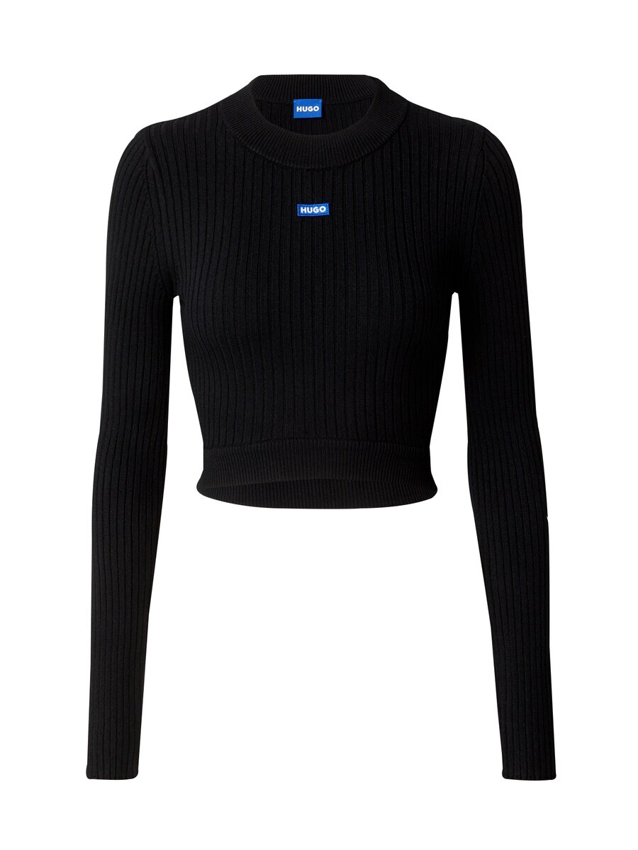 

Тонкий вязаный свитер HUGO Sweater Scoovy_B, черный