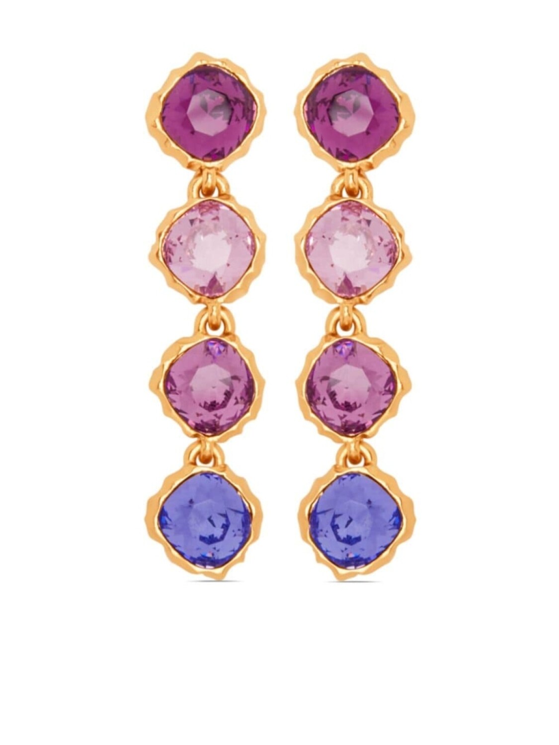 

Классические серьги, украшенные кристаллами Oscar de la Renta, золотой