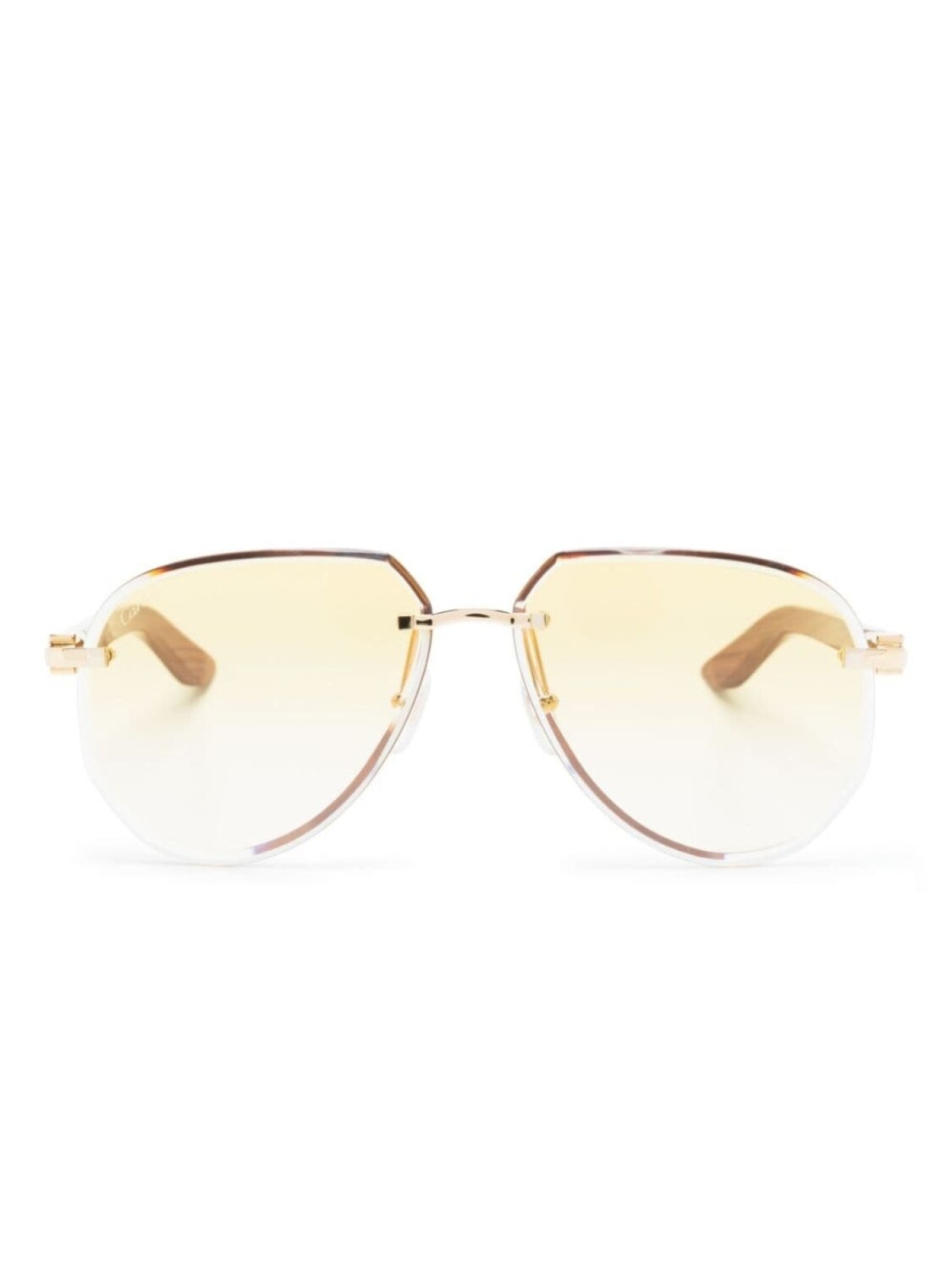 

Cartier Eyewear солнцезащитные очки-пилоты C Decor, желтый
