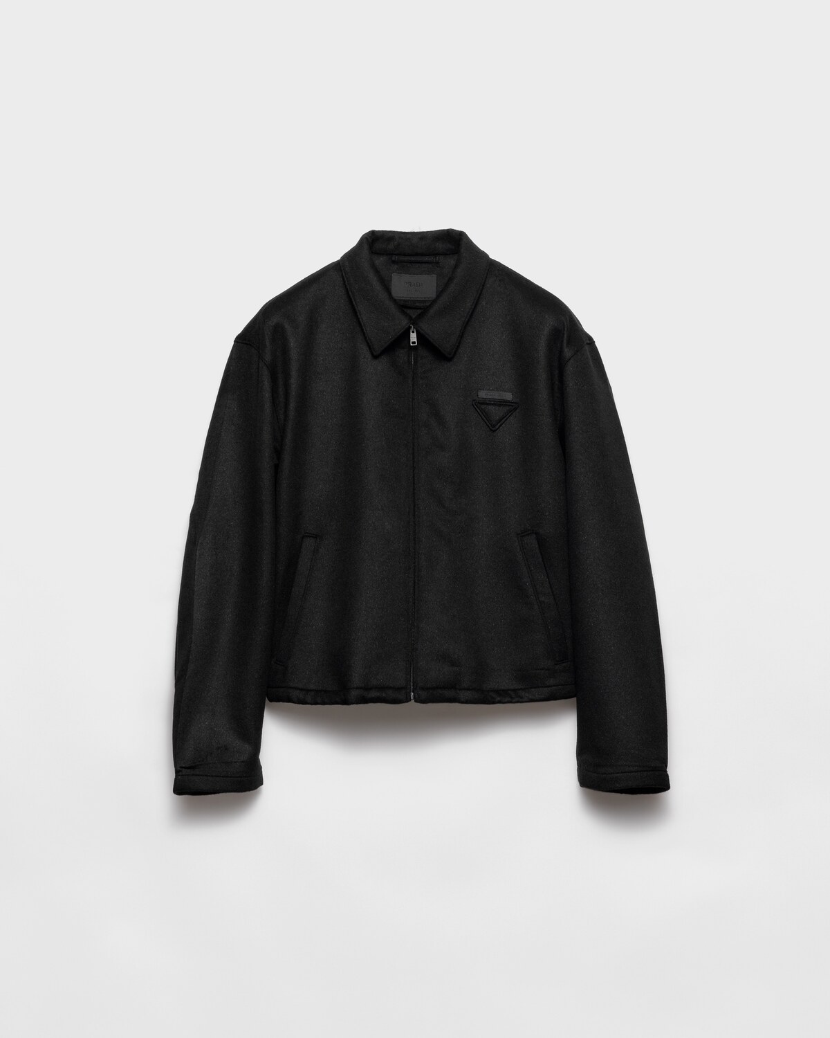 

Блузон из шерсти и кашемира Prada, черный