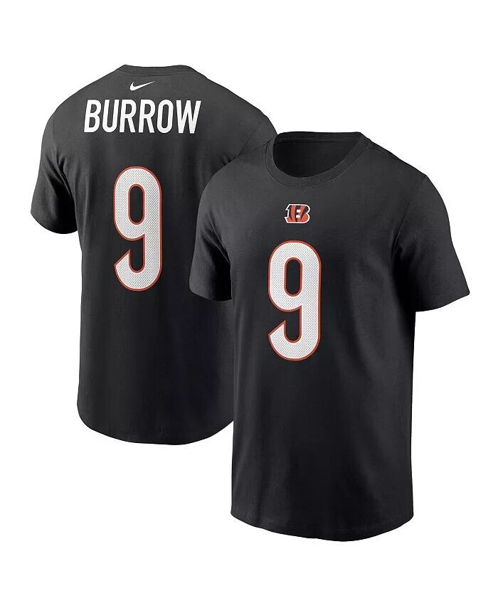 

Мужская черная футболка с именем игрока Joe Burrow Cincinnati Bengals Nike
