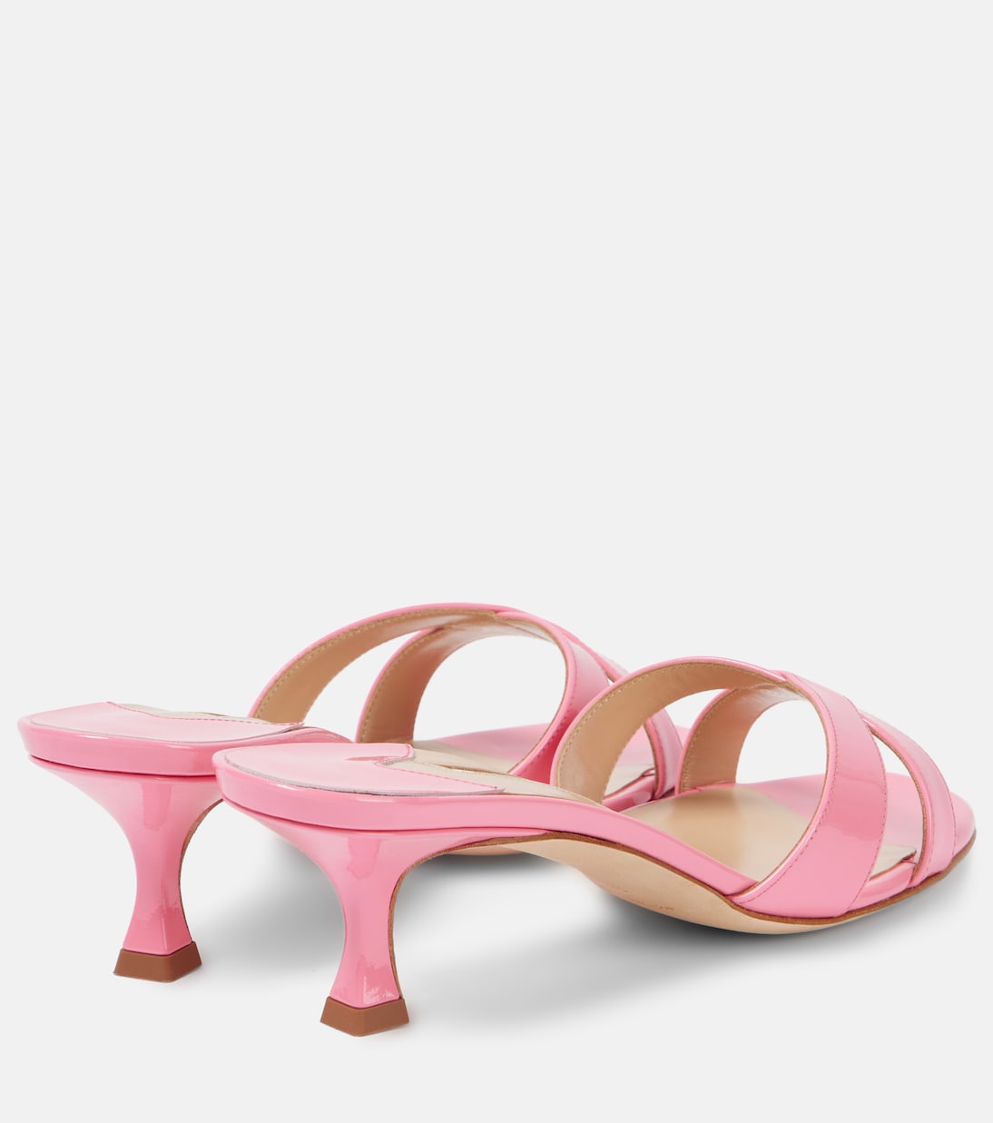 Кожаные сандалии Callamu 50 с лаковым покрытием Manolo Blahnik, 6743 Bpnk — фото 2