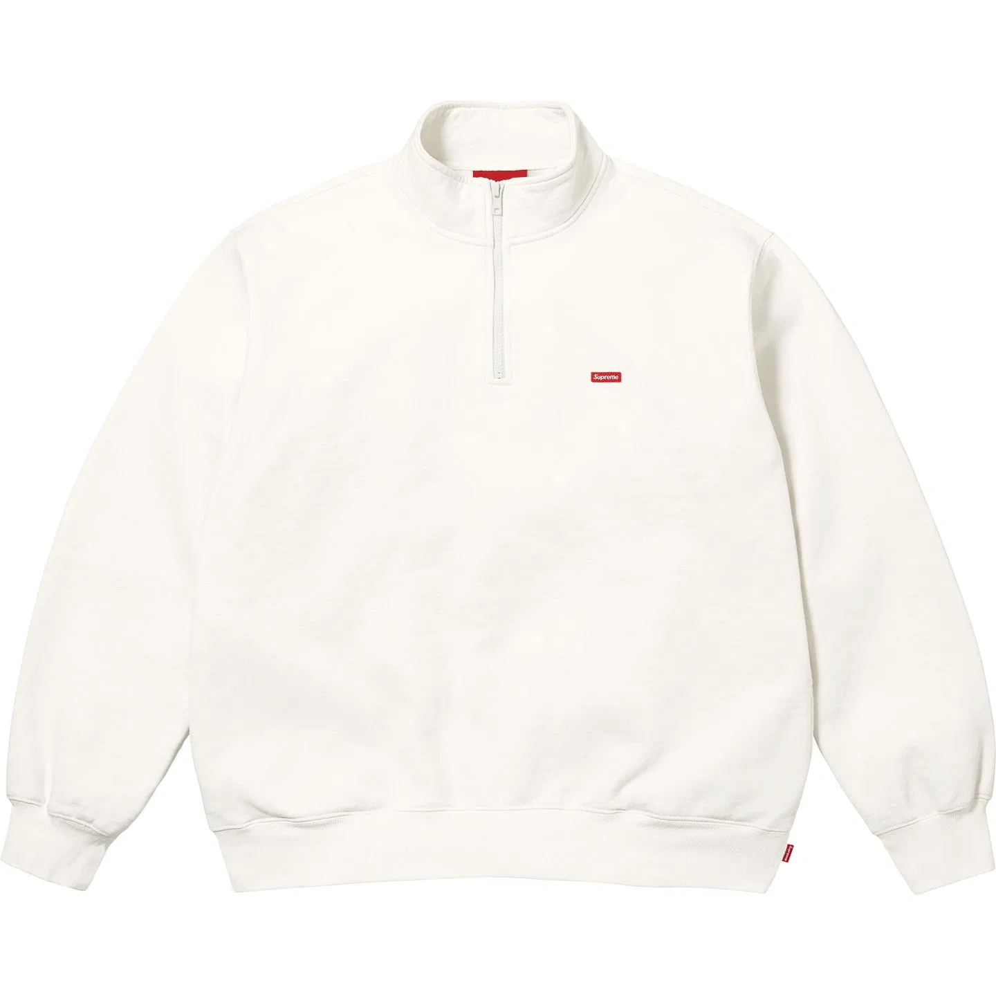 Свитшот Supreme Small Box Half Zip Pullover белый