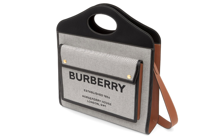 Сумка через плечо Burberry из холста с кожаными деталями — фото 2