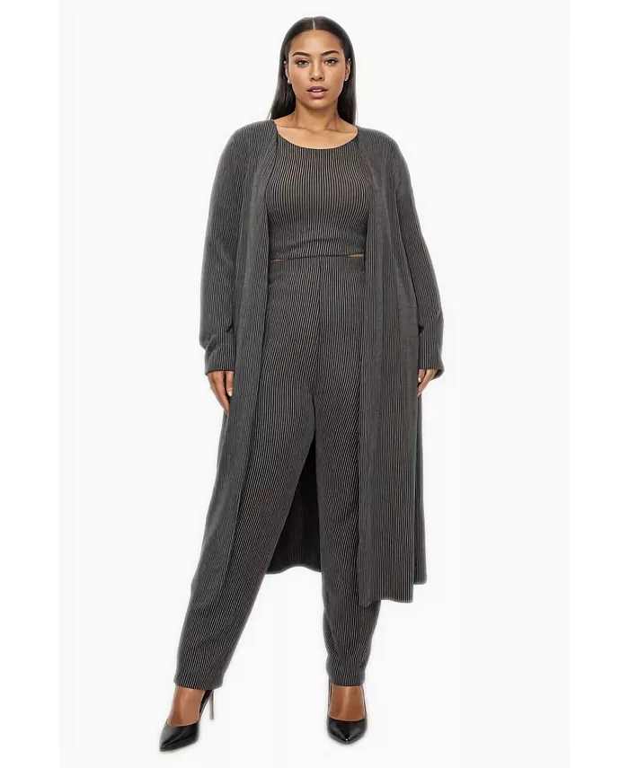 

Женский комплект из трех предметов Luna Plus Size с резинкой L I V D, черный