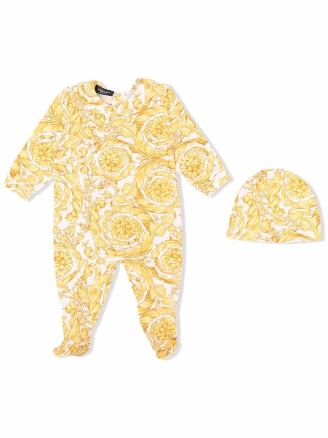 

Пижама с принтом Barocco Versace Kids, желтый