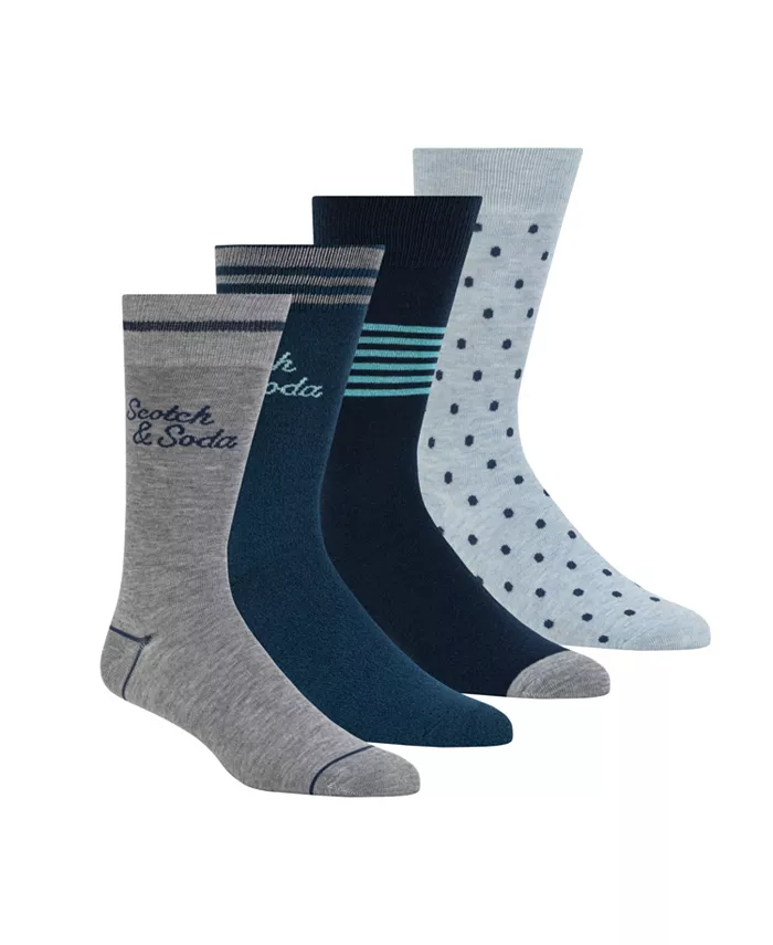 

Мужские носки для костюма, 4 пары, с узором SCOTCH & SODA, мультиколор