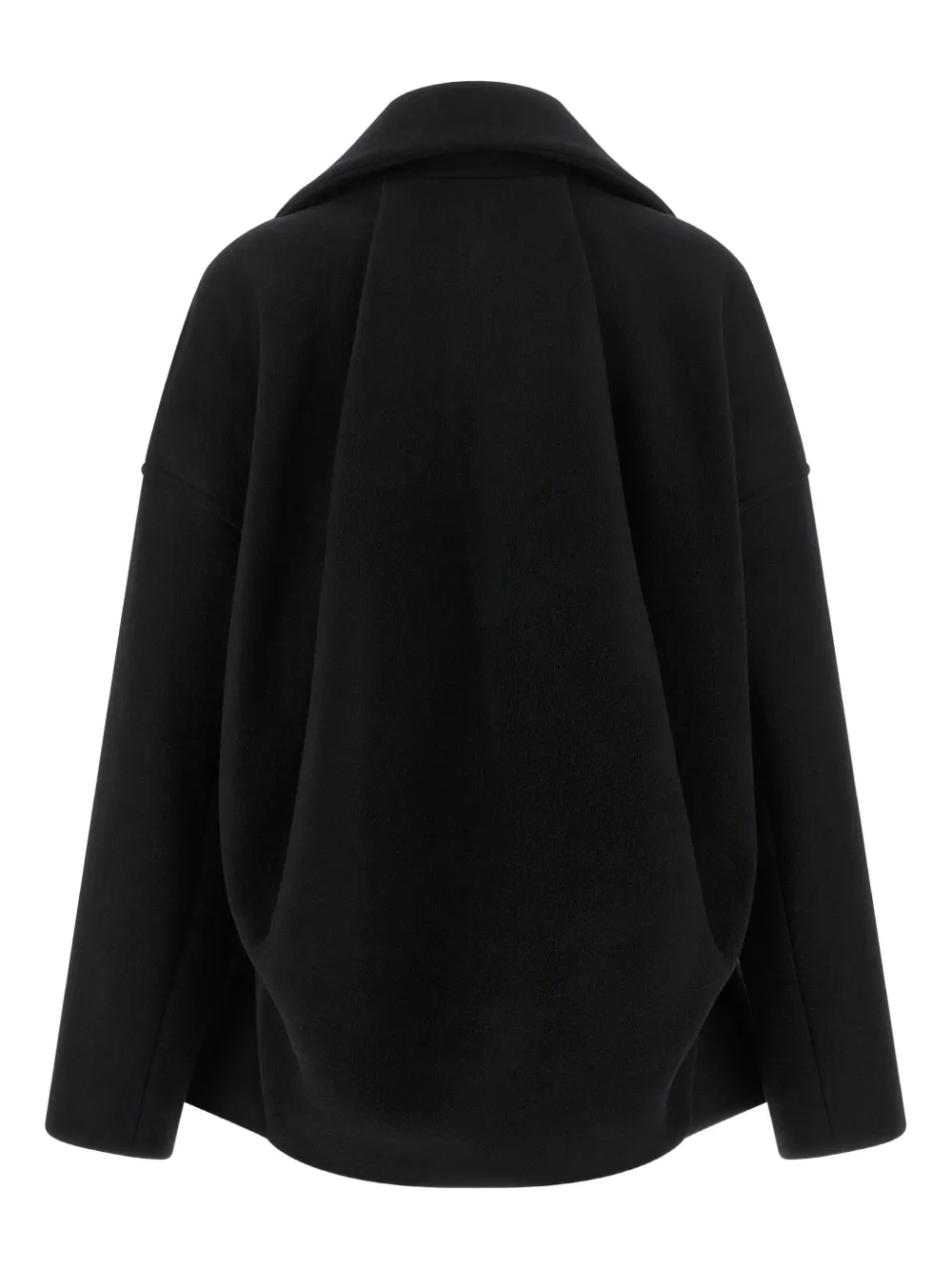 Пальто оверсайз из чистой шерсти Rick Owens, черный — фото 2