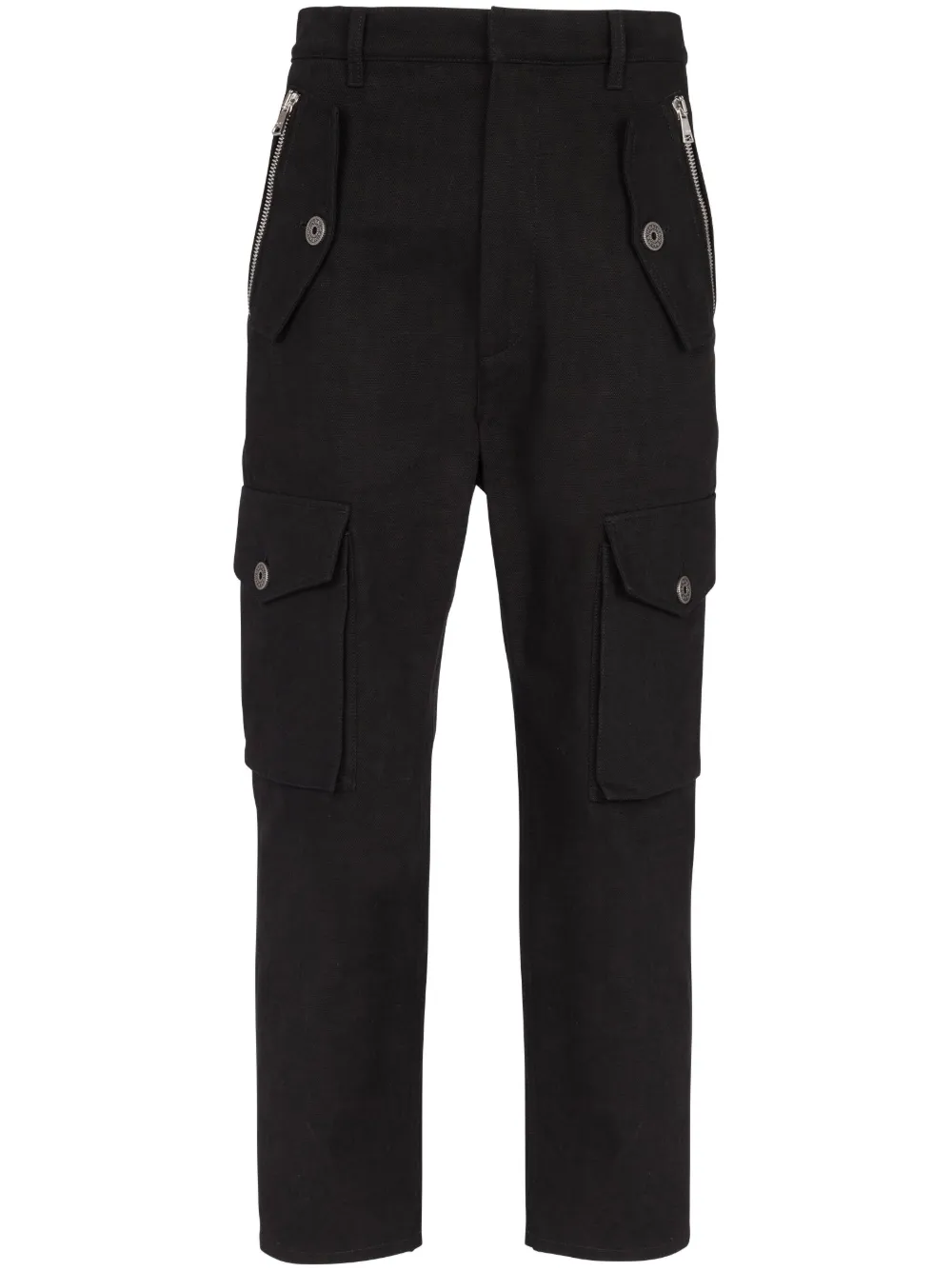 

Укороченные брюки карго BALMAIN, черный