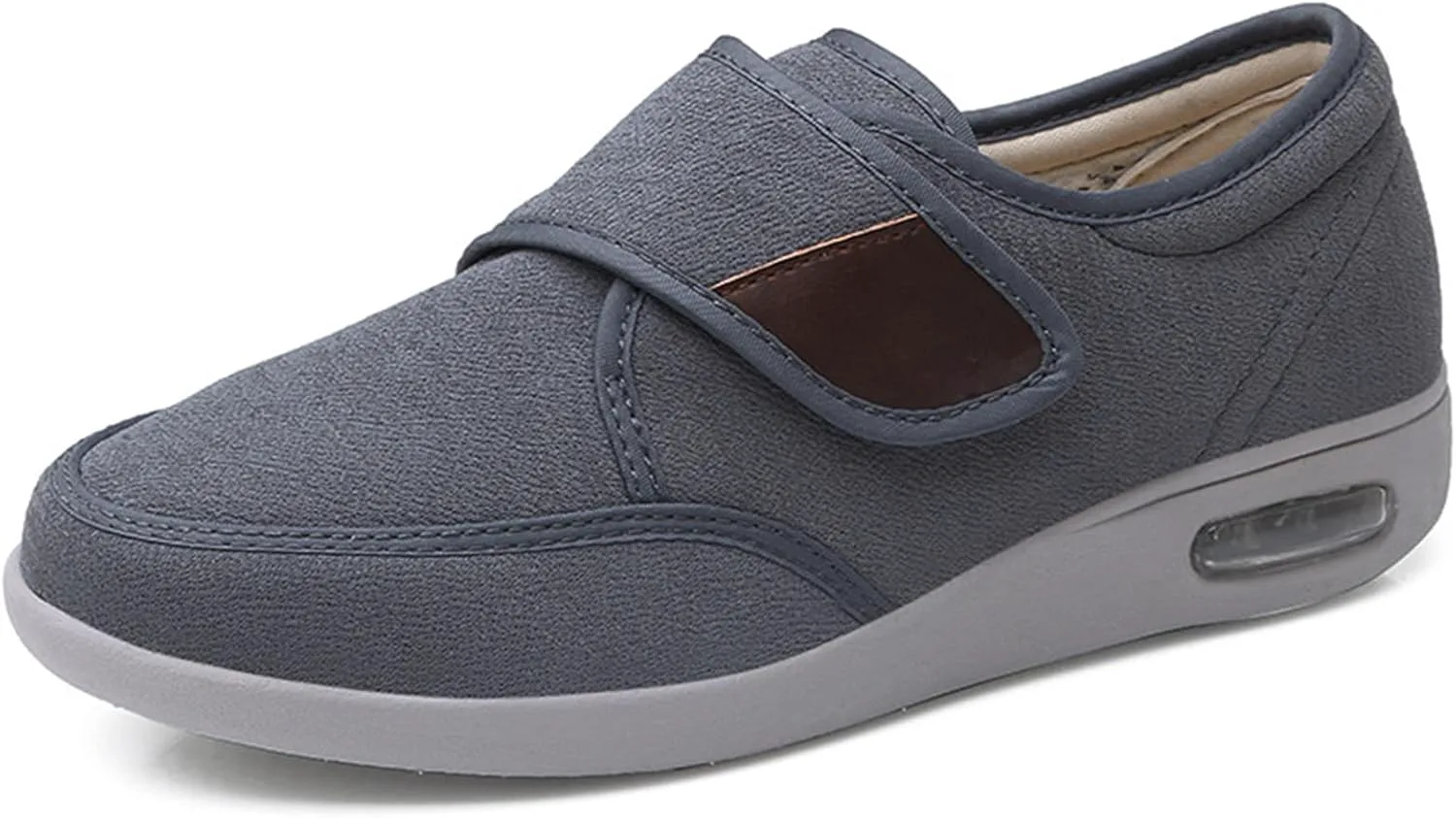 

Мужские диабетические тапочки-кроссовки для ходьбы, артрит, отек, регулируемые закрытые туфли для опухших ног, широкие повседневные обувь для пожилых людей, ортопедическая обувь (серый, 40 EU) Generic