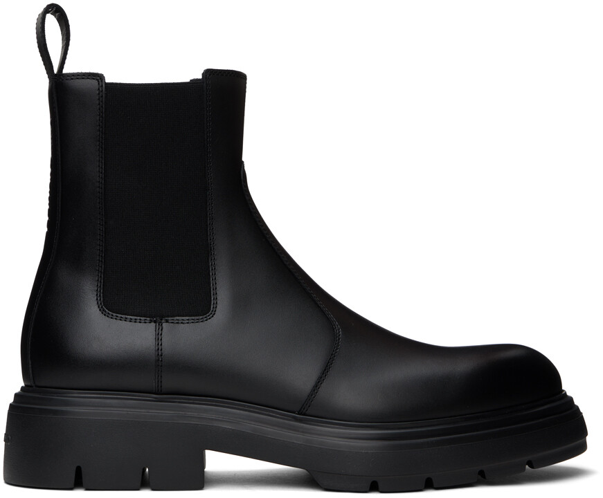 

Черные кожаные ботинки челси Ferragamo