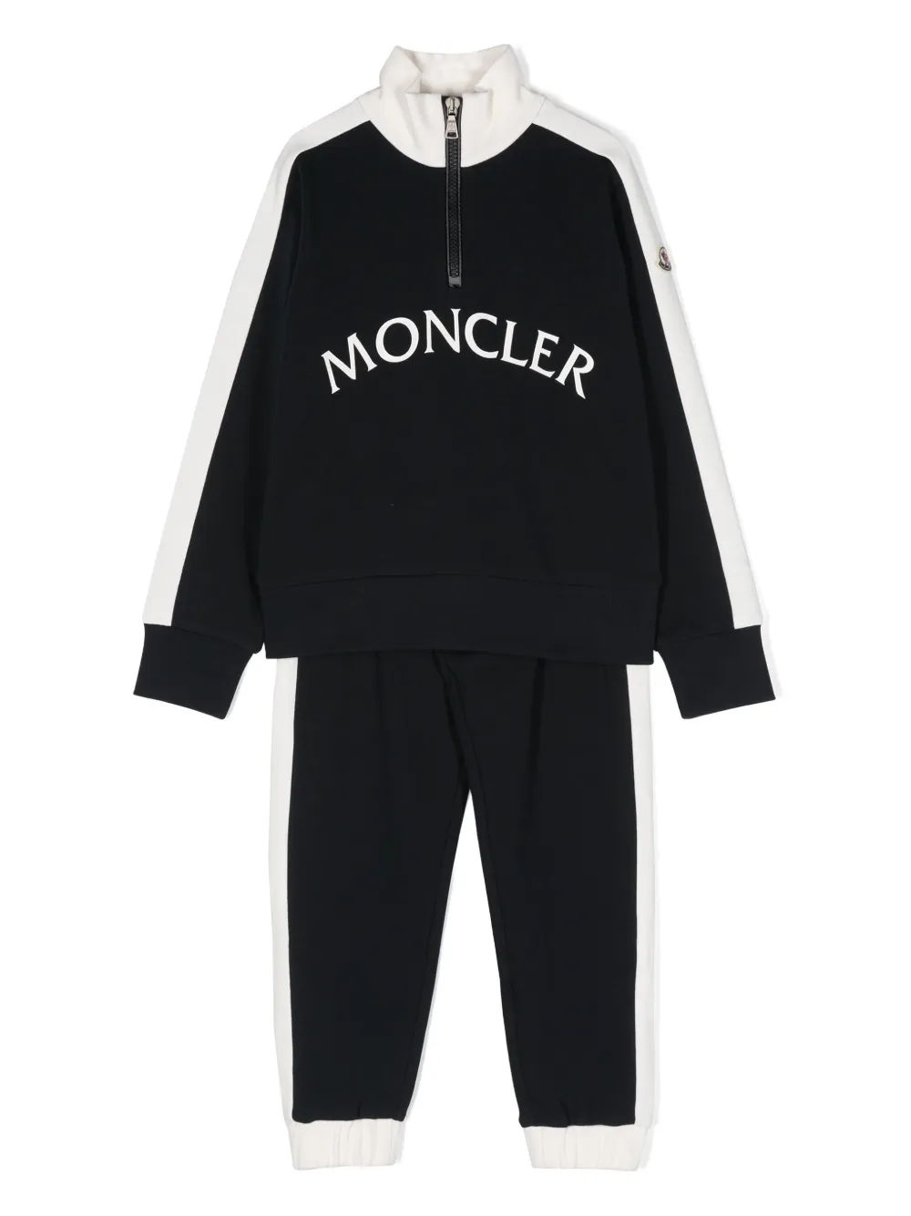 

Спортивный костюм с нашивкой-логотипом Moncler Enfant, синий