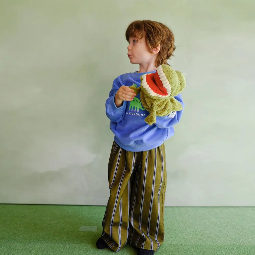 Детские джинсы Stripy зелёные от Playground