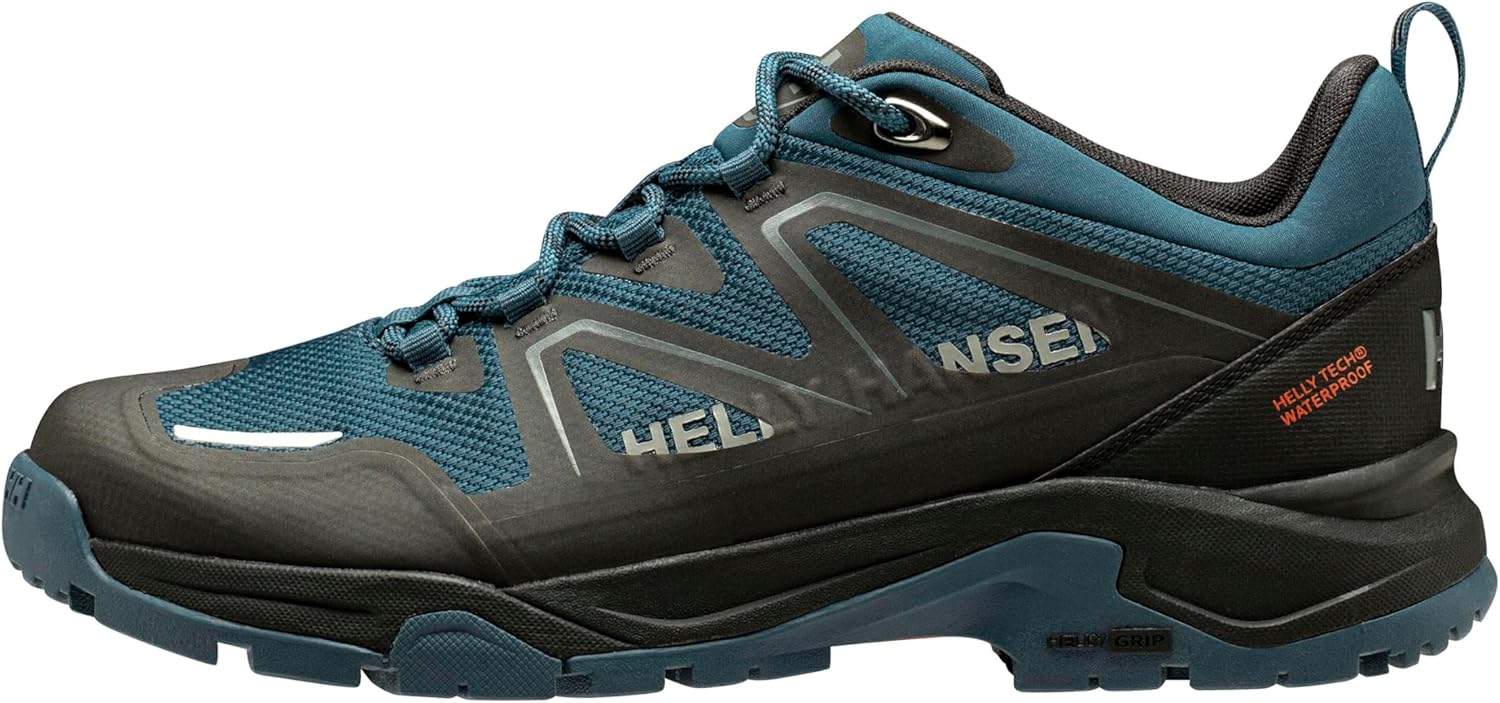 

Helly-Hansen Cascade Low HT мужские водонепроницаемые ботинки для походов - прочная обувь для активного отдыха, легкие и удобные трейловые ботинки Helly Hansen, 589 Deep Dive/Black