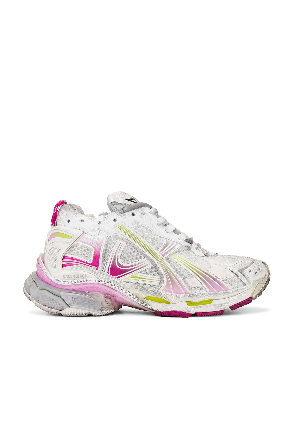 Беговые кроссовки Runner Gradient Balenciaga, White, Pink, Grey, & Fluo Yellow