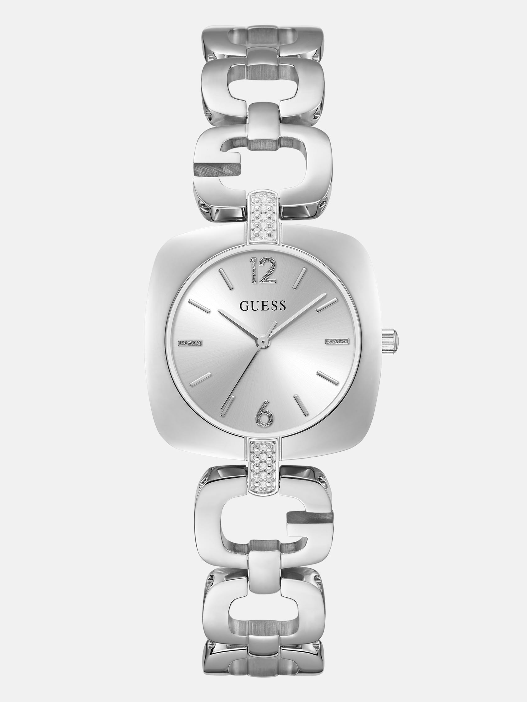 

Аналоговые часы G-Link серебристого цвета Guess Factory, серебряный