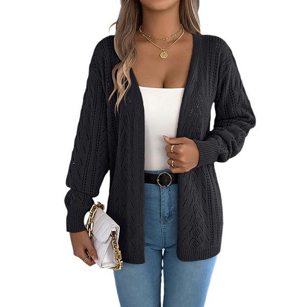 

Женский кардиган-кимоно с длинными рукавами, легкий и мягкий, оверсайз Yesfashion, Black