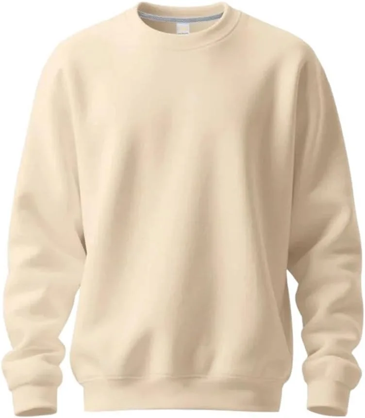 

Классический мужской пуловер с круглым вырезом из плотного флиса