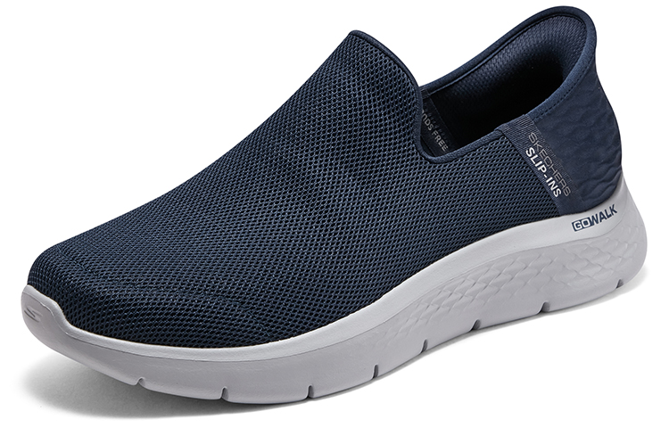 Слипоны Go Walk 'Navy' Skechers, синий белый — фото 3
