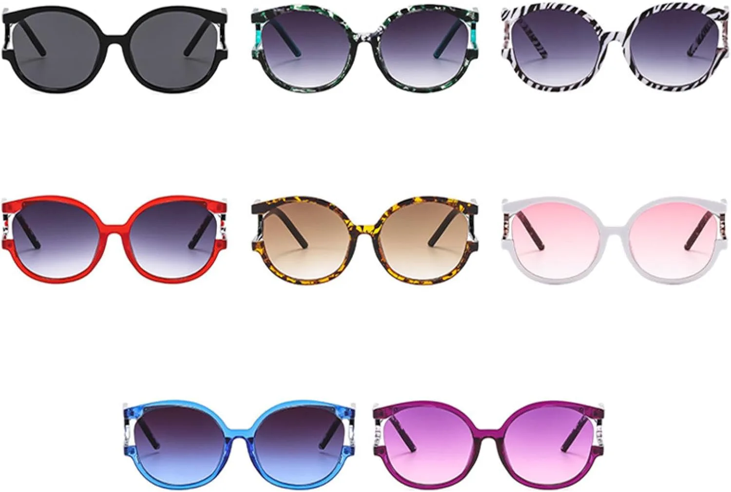 

Женские солнцезащитные очки в модном стиле, с полой линзой, зеркальным покрытием, винтажным градиентным цветом и защитой от УФ-излучения UV400 TOIPASTN, Green