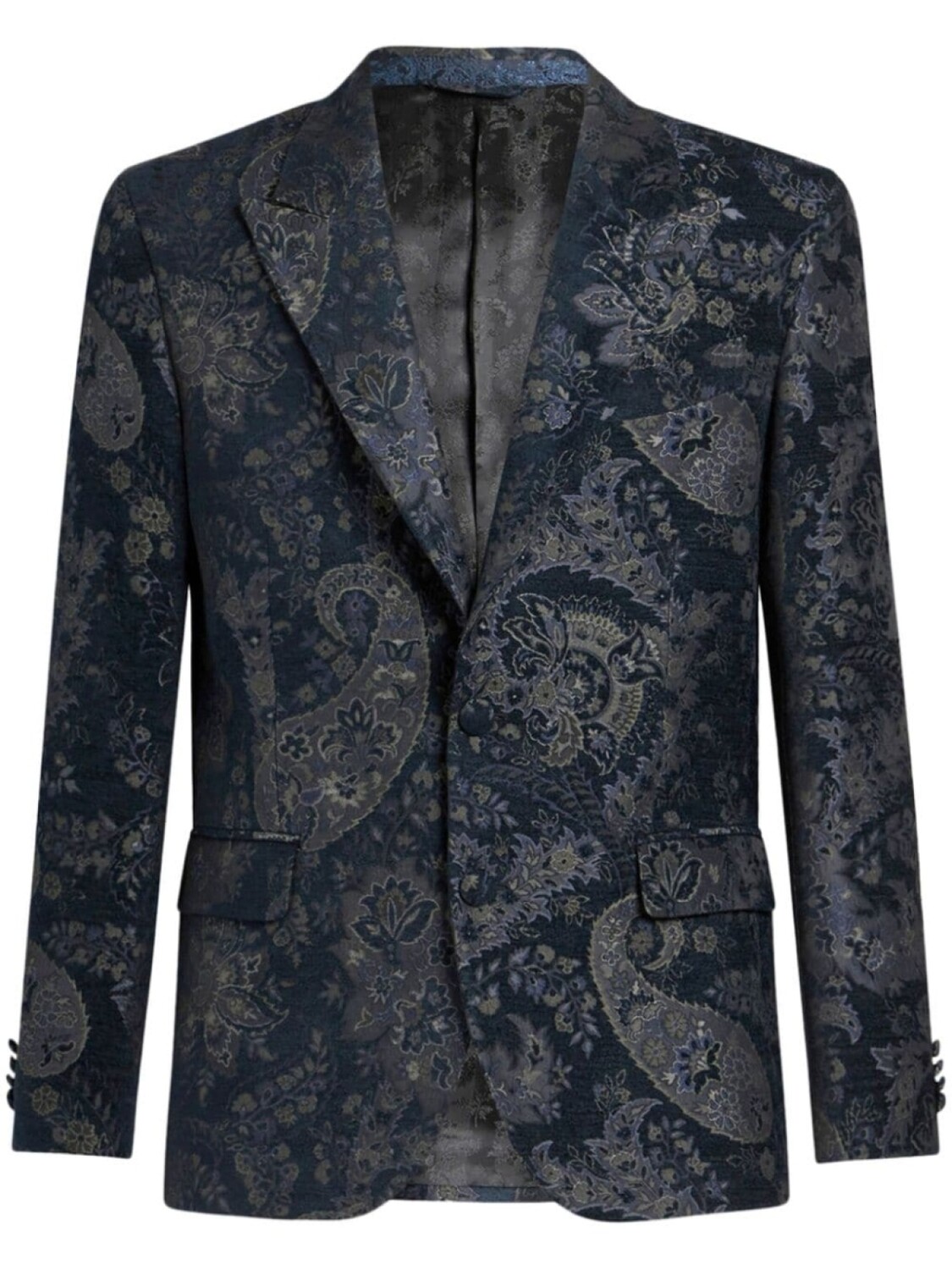 

ETRO пиджак с узором пейсли, синий