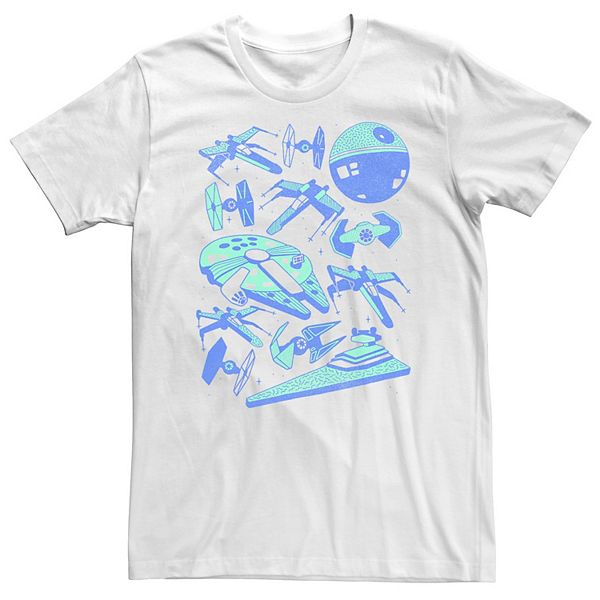 

Футболка Big & Tall Star Wars Vintage Art Blue Ships Licensed Character