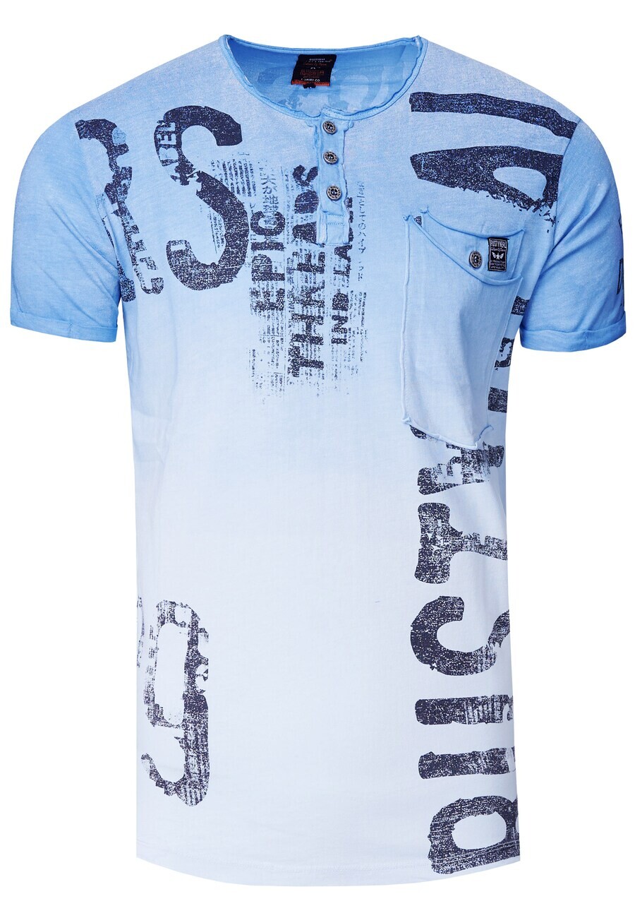 

Классическая футболка Rusty Neal Shirt, цвет blue/light blue/dark blue