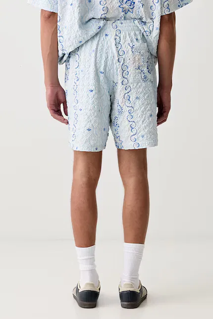 Шорты с цветочным принтом Resort Adidas Originals, синий — фото 3