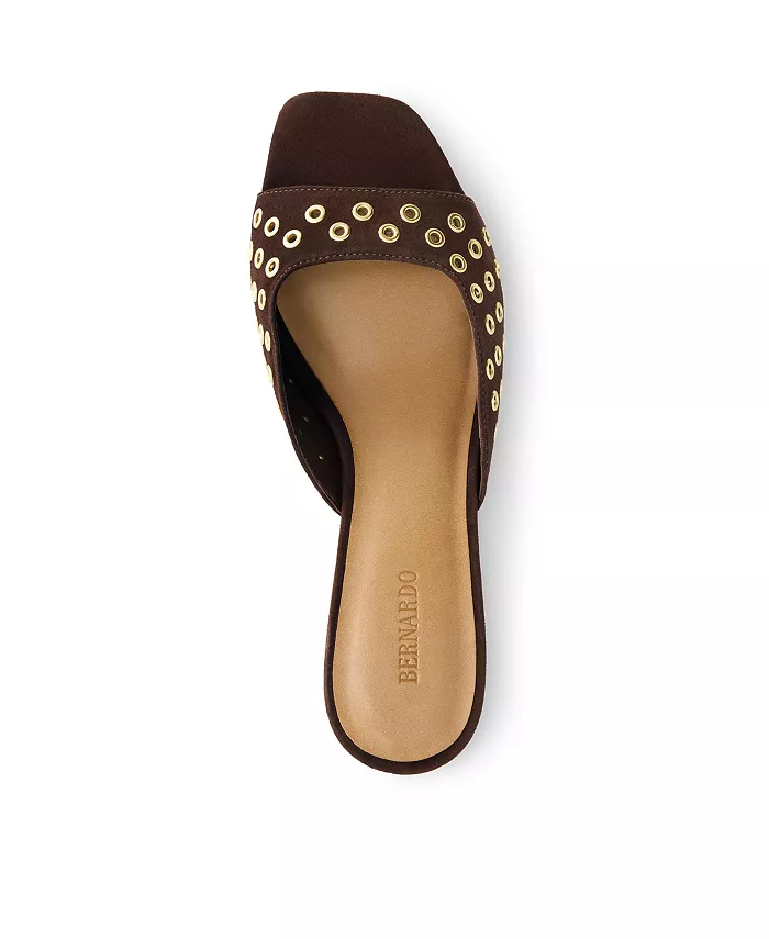 Бернардо Сенца Громмет Каблуки Мюли Bernardo Footwear, коричневый — фото 2