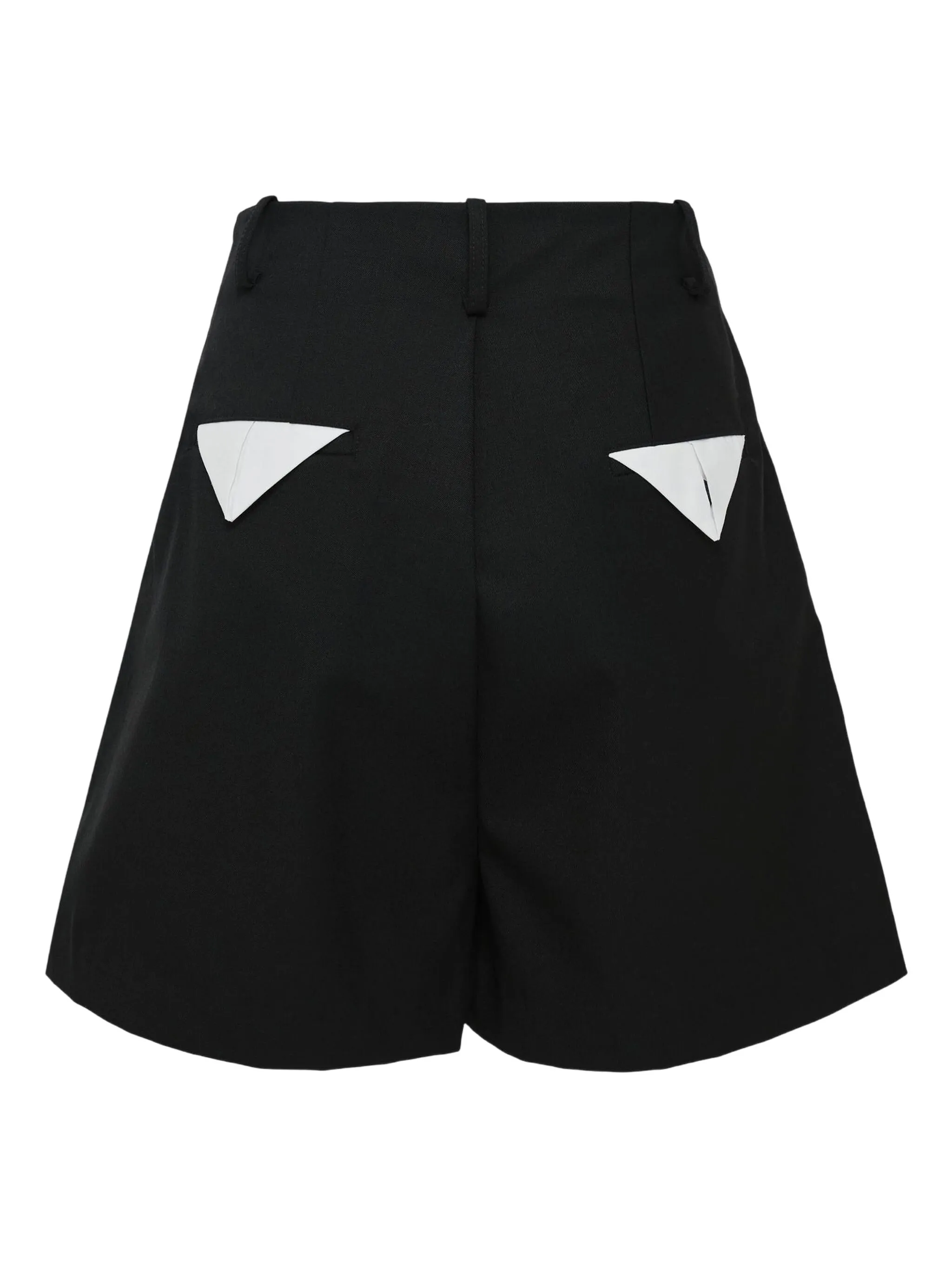 

Шорты строгого кроя из смесовой шерсти Mmam, черный