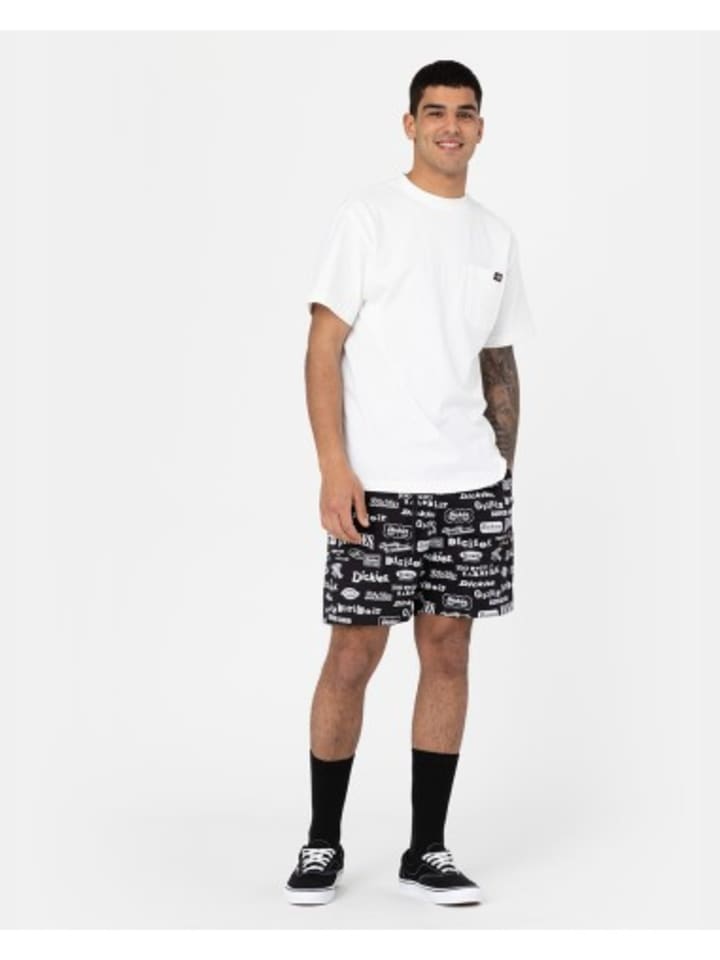 

Тканевые шорты Dickies, черный/белый