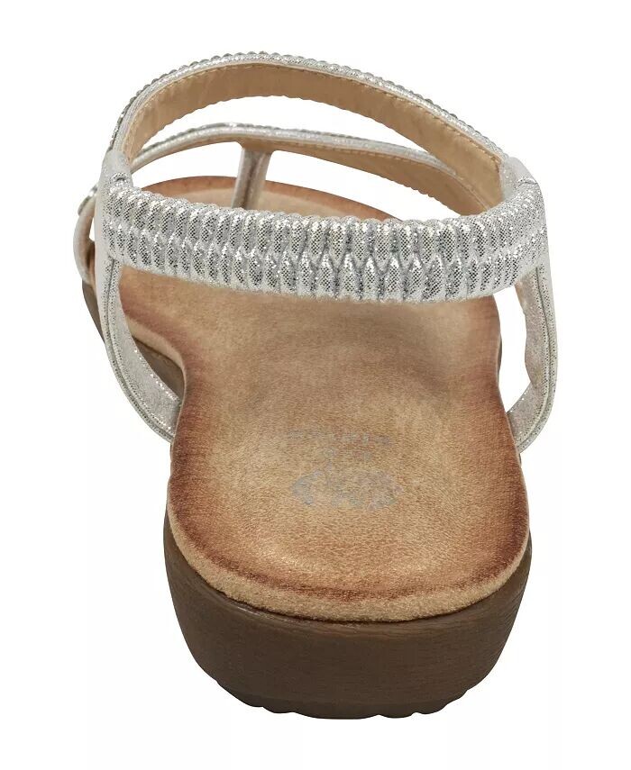 Женские асимметричные сандалии на плоской подошве Reille с украшениями GC Shoes, серый — фото 3