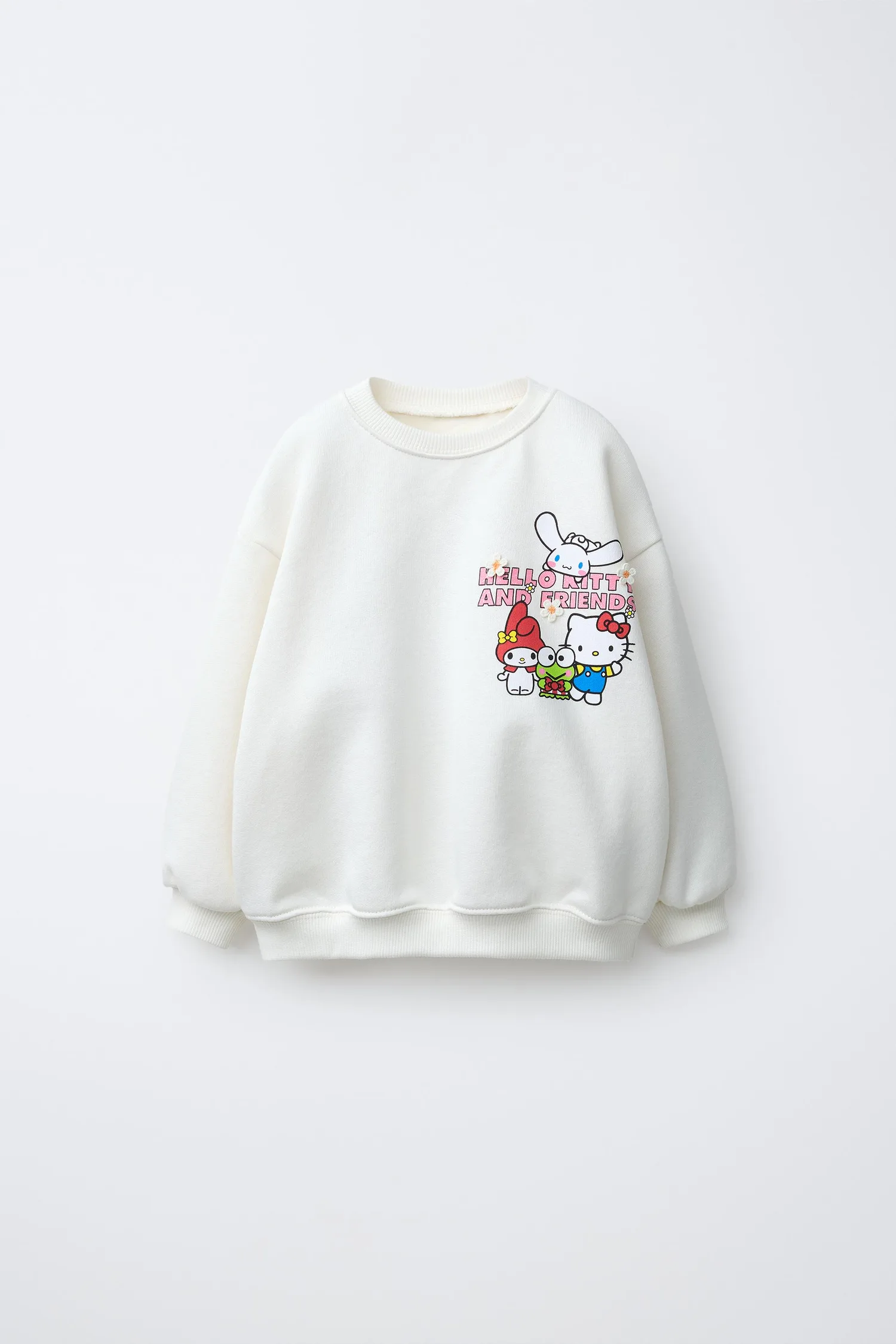 Рынок hello kitty and friends sanrio свитшот Zara, белый