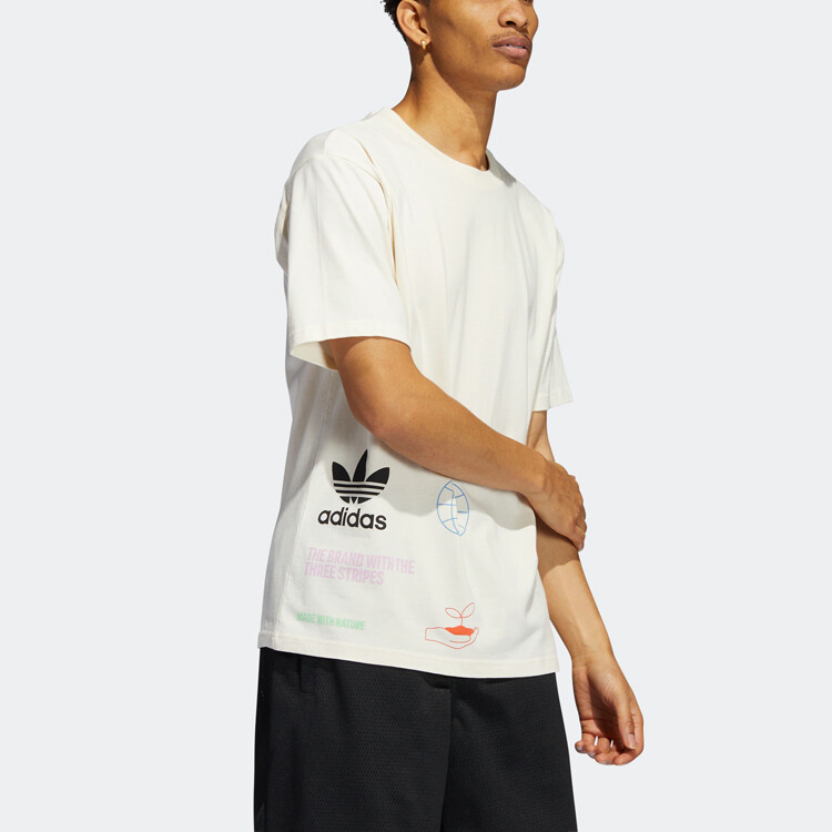 Футболка NATURE MULTI мужская белая Adidas Originals, белый — фото 4