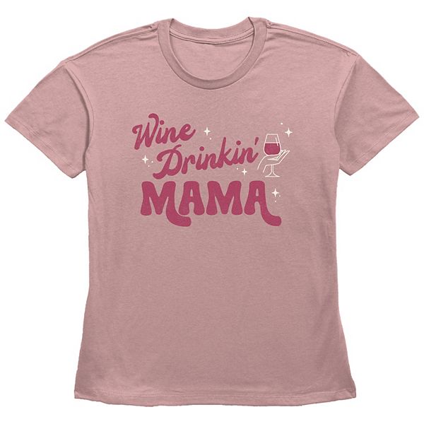 

Футболка женская "wine drinkin' mama" с винтажным принтом Fifth Sun, Красный, Футболка женская "wine drinkin' mama" с винтажным принтом Fifth Sun