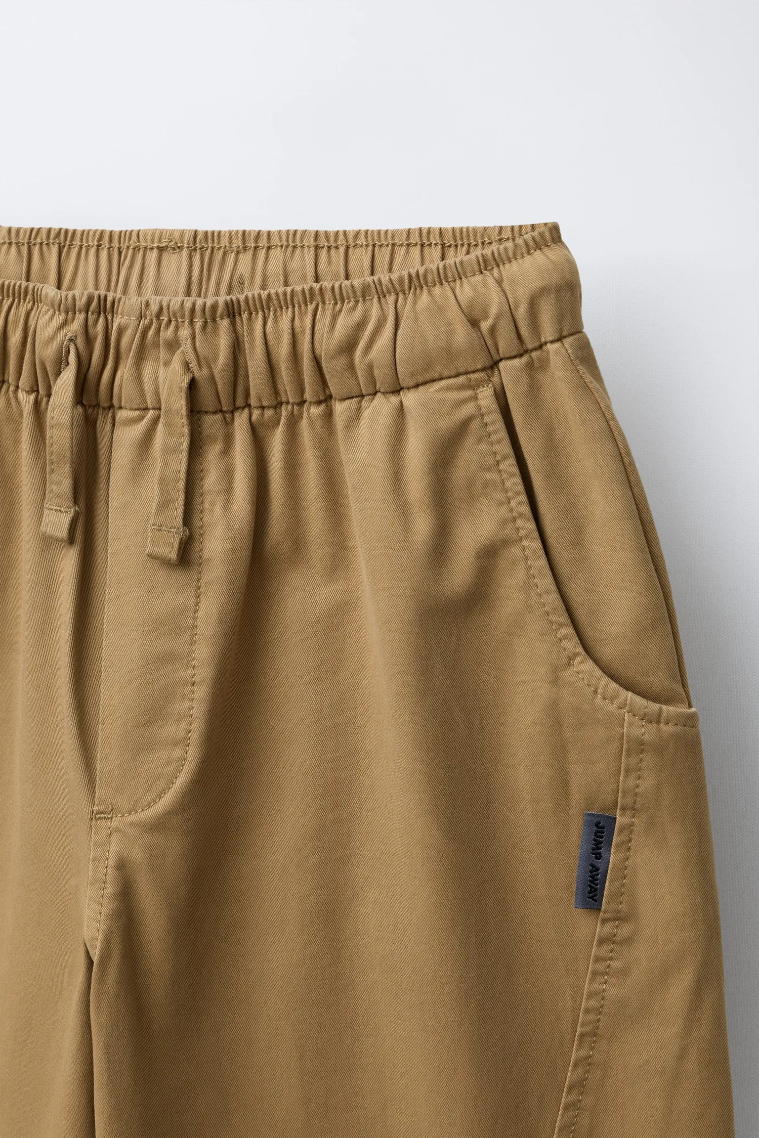 Брюки-баллоны с разрезами и этикеткой Zara, коричневый — фото 3