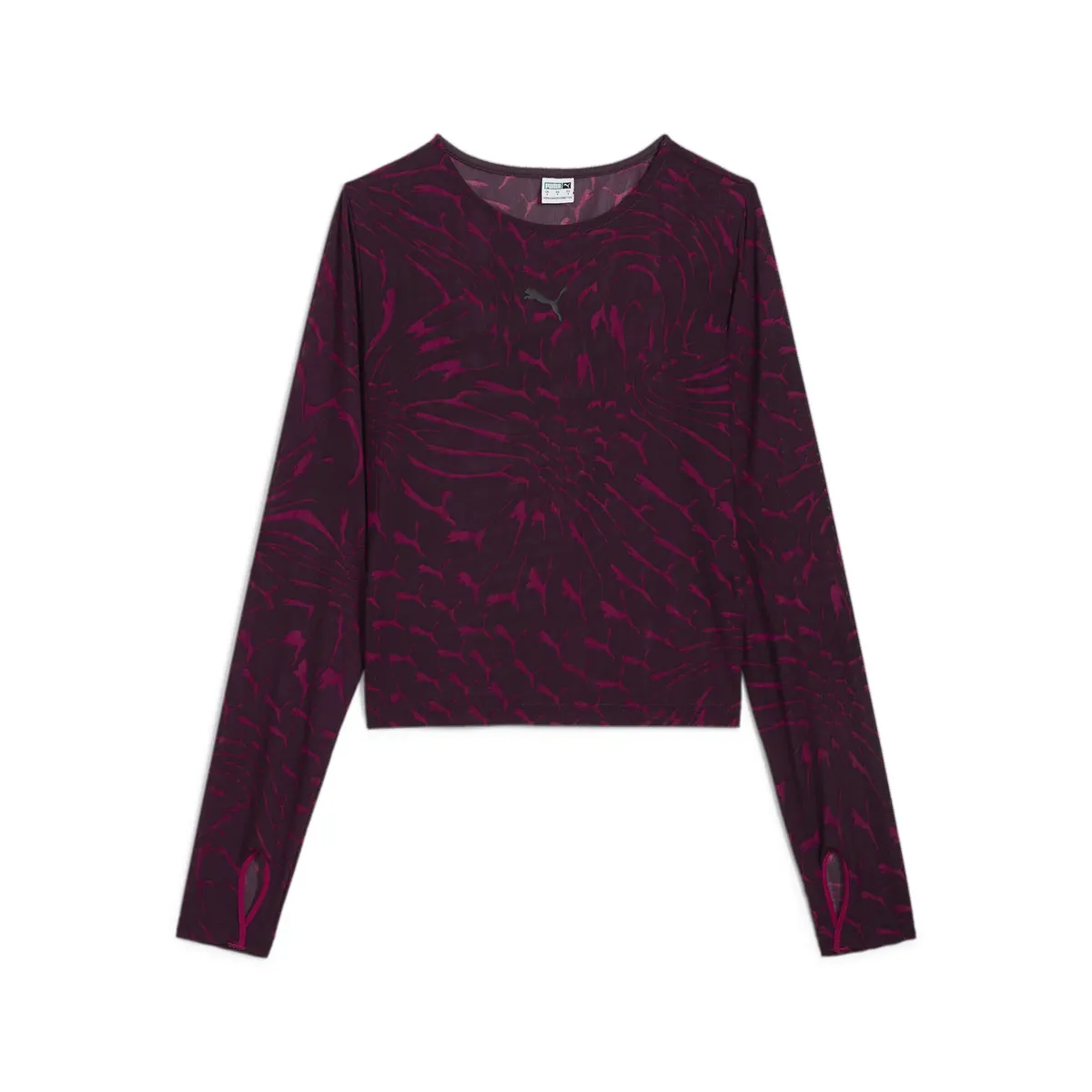 

Футболка PUMA "DARE TO Mesh с длинными рукавами, женская", цвет Midnight Plum Aop Purple