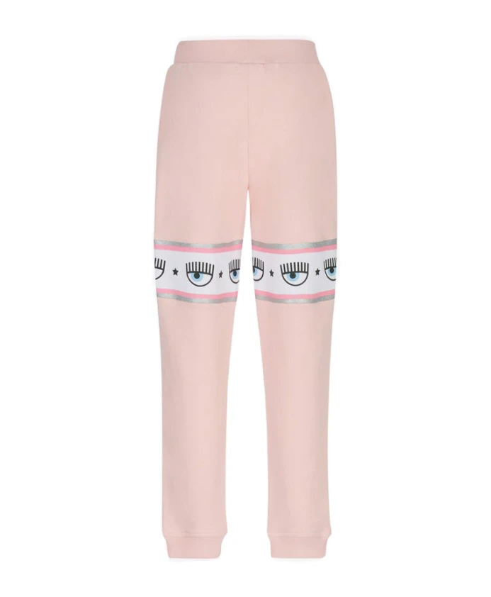 

Хлопковые спортивные штаны Maxi Logomania Chiara Ferragni Collection, розовый