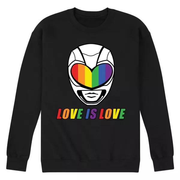 

Мужская флисовая толстовка Power Rangers Love is Love Licensed Character, черный