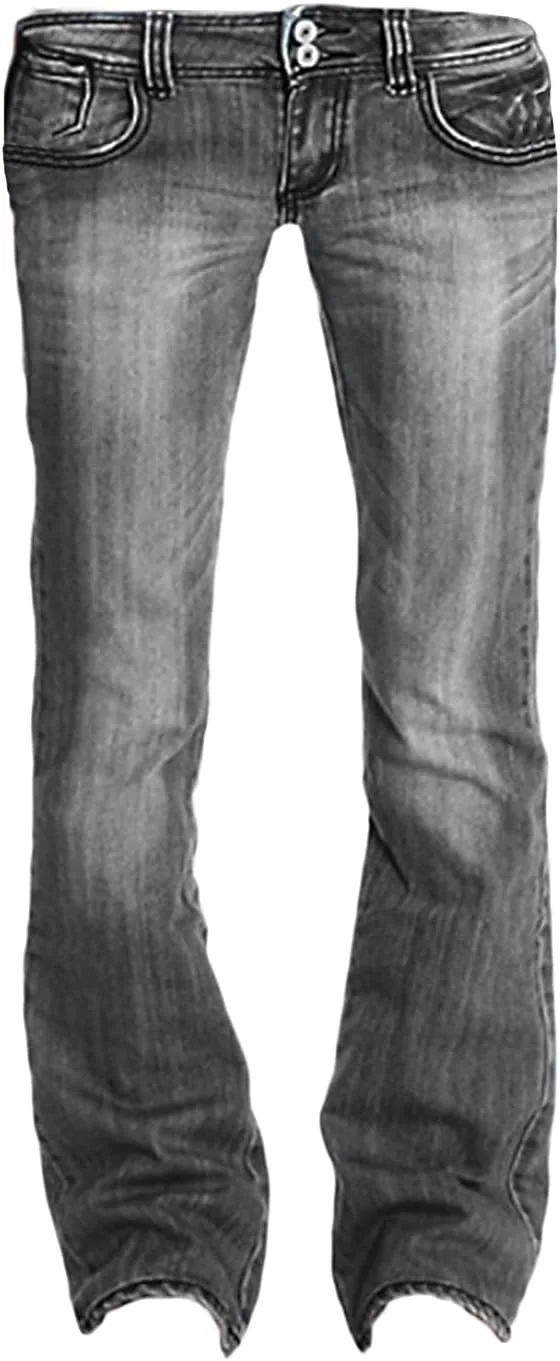 

Женские джинсы Bootcut с низкой посадкой и вышивкой JUJIEXUN2021