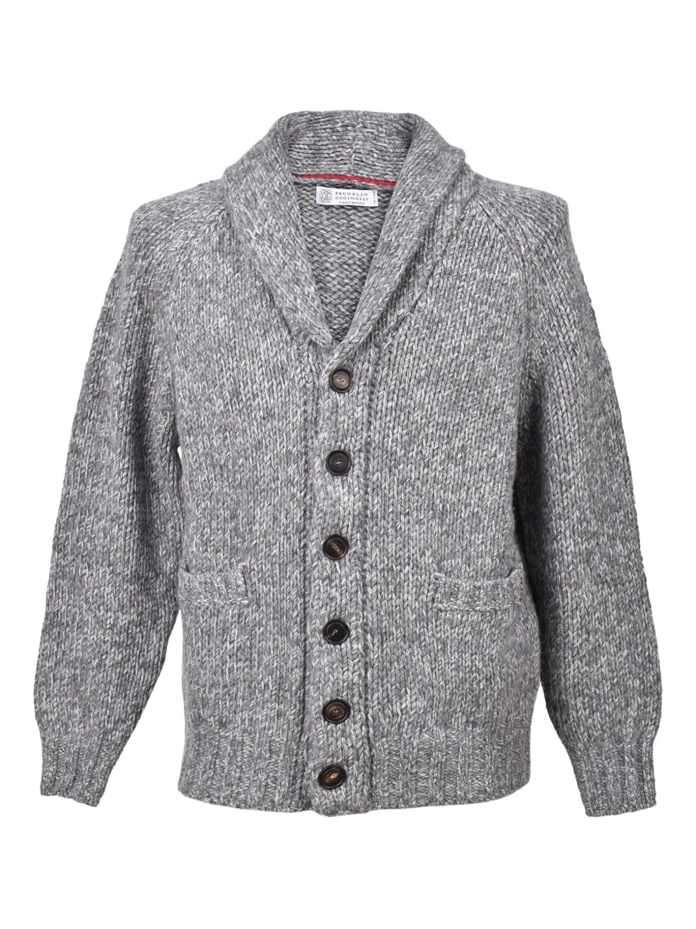 

Кардиган с воротником-шалькой Brunello Cucinelli, серый