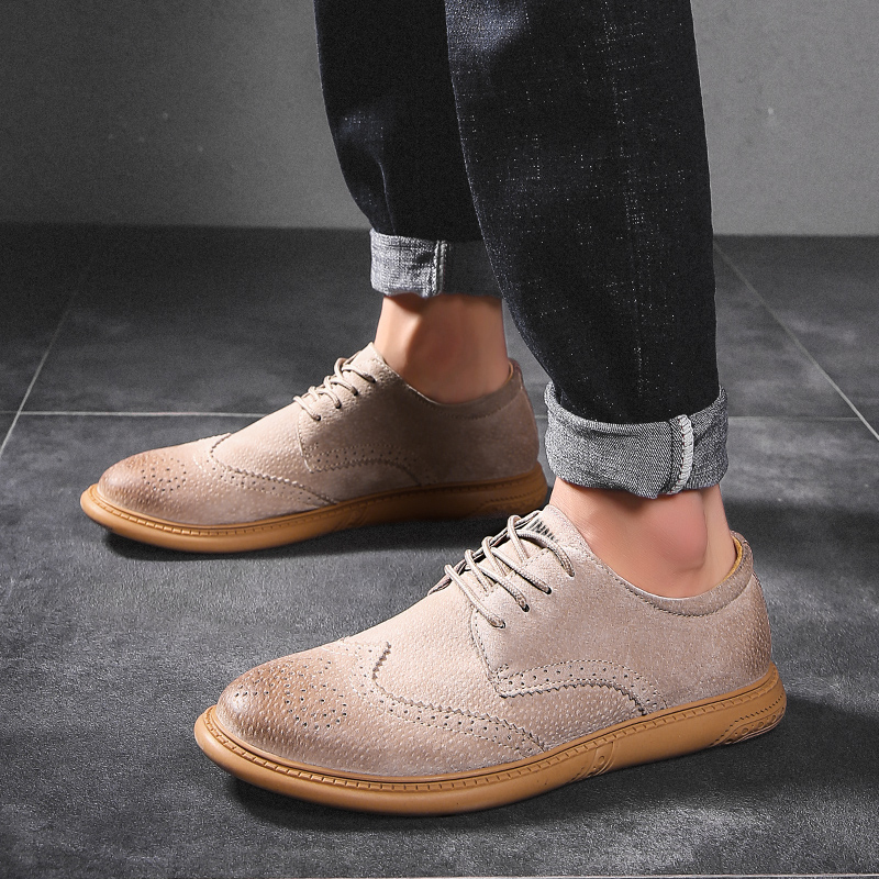 Dunnu Мужские повседневные кеды Nike Low Top черные с песочным оттенком, цвет Sand — фото 3