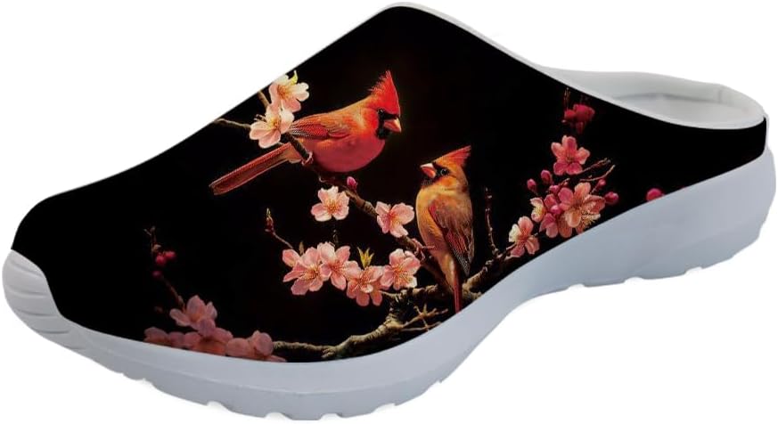 

Женские слипоны-кроссовки Forchrinse с тропическим ананасом и плюмерией, дышащие, для ходьбы, сабо, домашние и пляжные тапочки, обувь для медсестер, легкие, красный