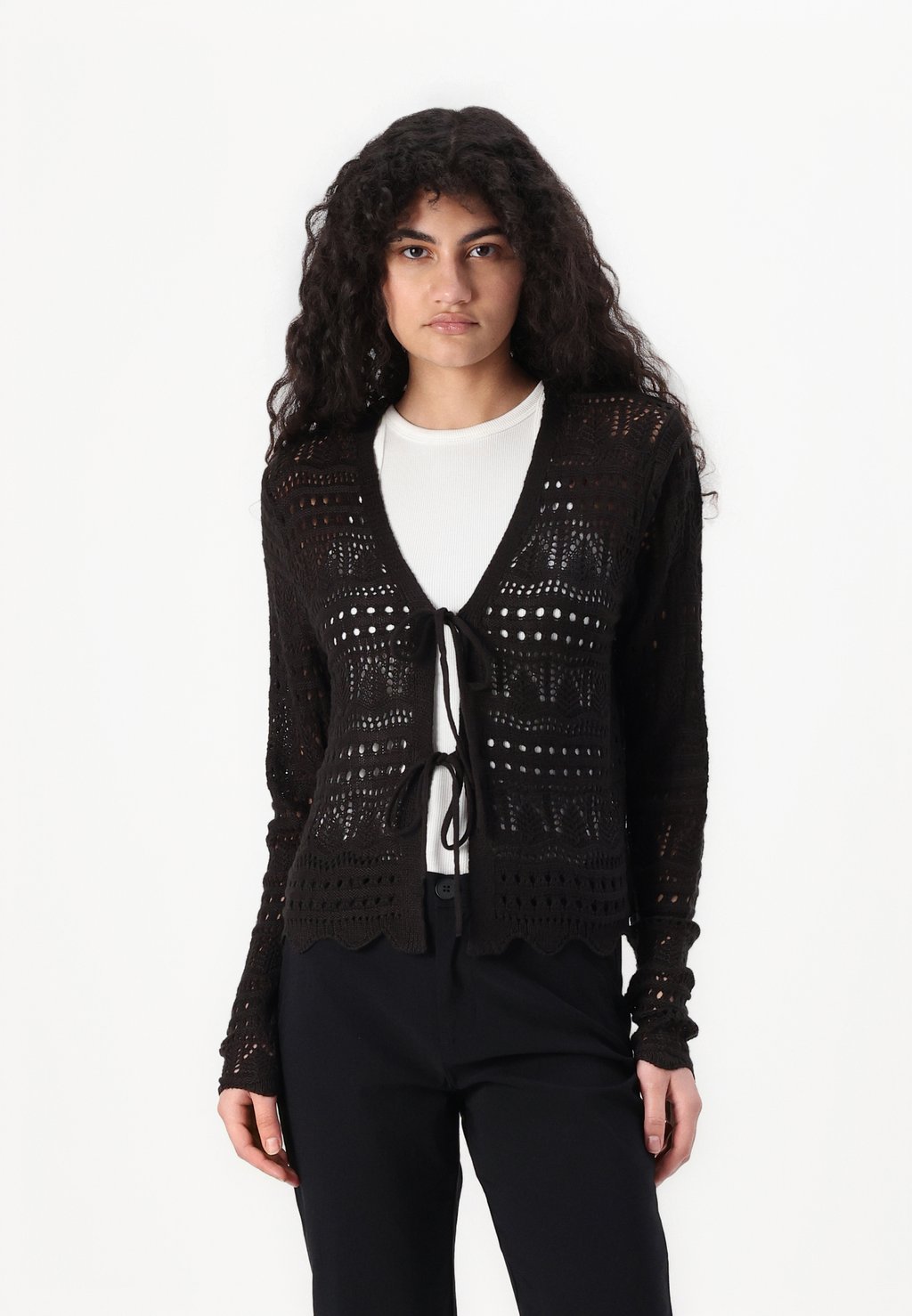 

Кардиган JDYSUN LAY V NECK TIE CARDIGAN JDY, черный