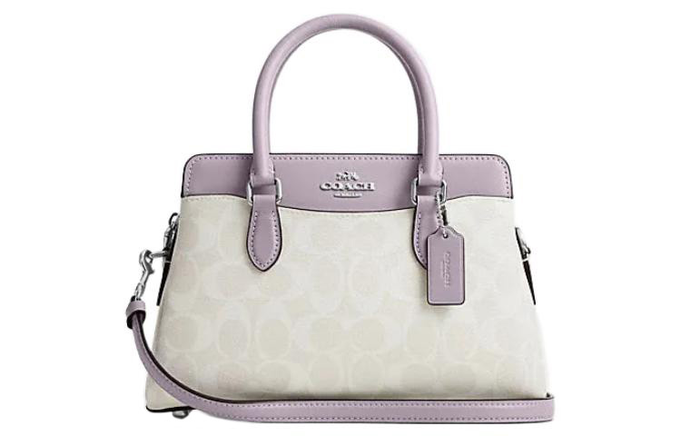 

Сумка-тоут Darcie из ПВХ, шоппер, плечевая сумка, кроссбоди, мини-клатч женский фиолетово-белый COACH