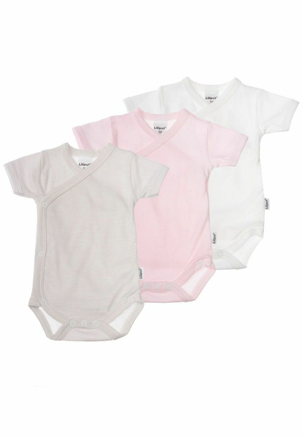 

Боди WICKELBODIES 3ER PACK Liliput, цвет weiß/grau-gestreift/rosa-gestreift