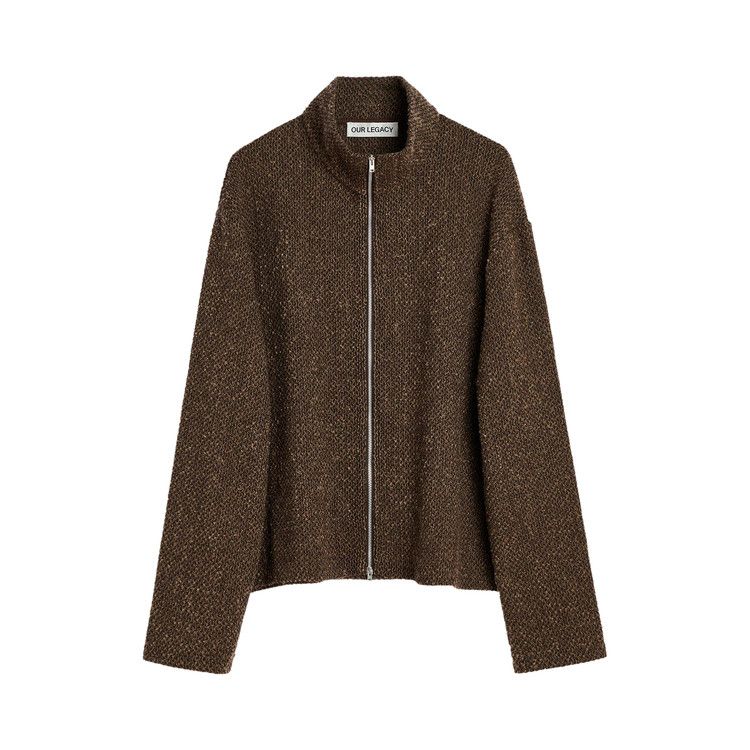 

Пальто Our Legacy Shrunken Fullzip Polo Coat, Brown Sparse Buckle Weave